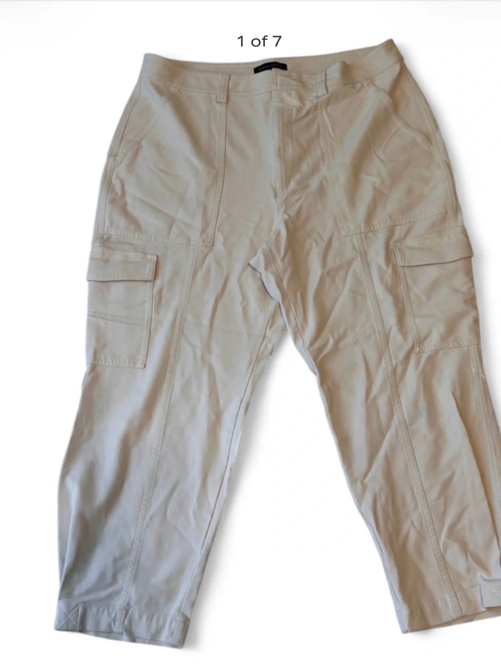 Banana Republic Light Beige Cargo Capri Pants 14-XL